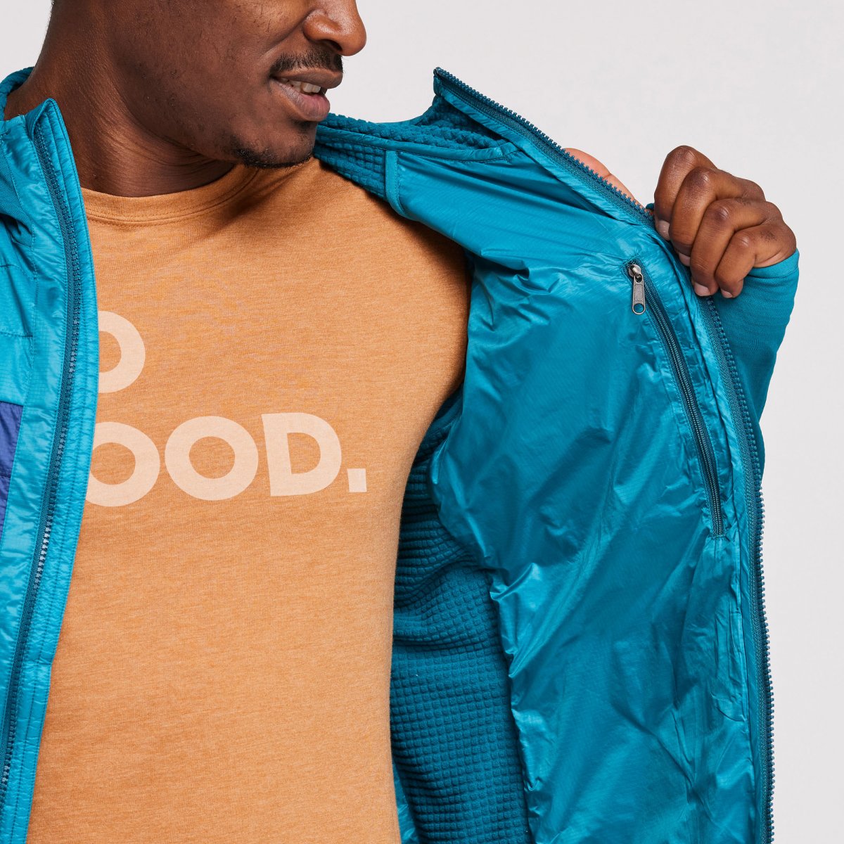 Capa Hybrid Insulated Hooded Jacket Man