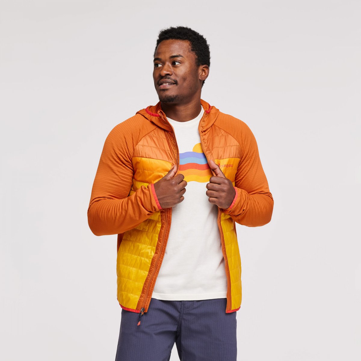 Capa Hybrid Insulated Hooded Jacket Man