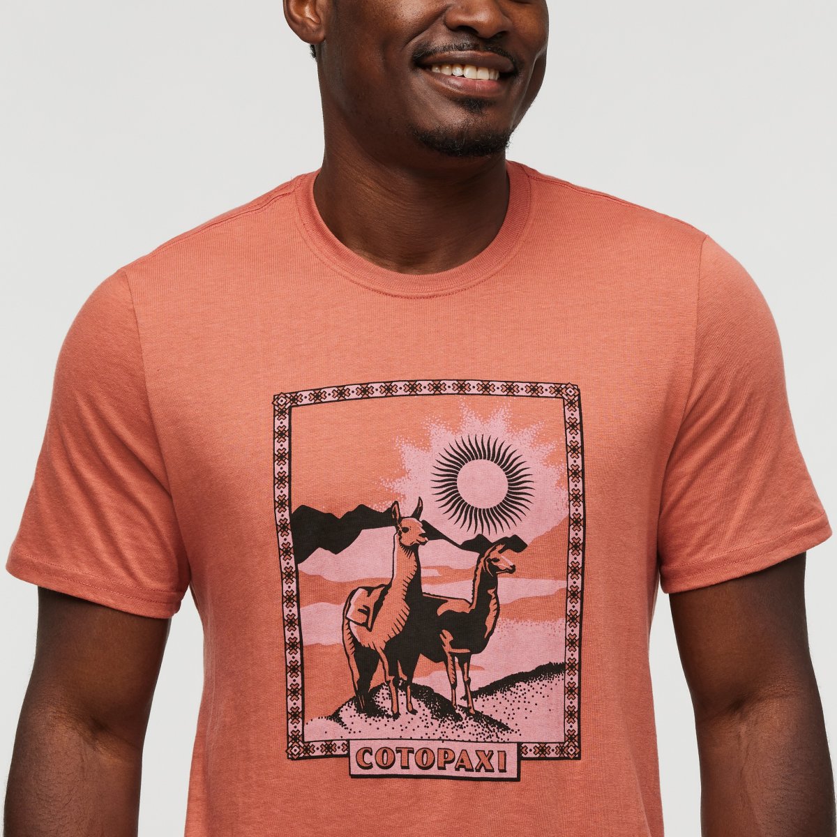 Llama Greetings Organic T-Shirt Man