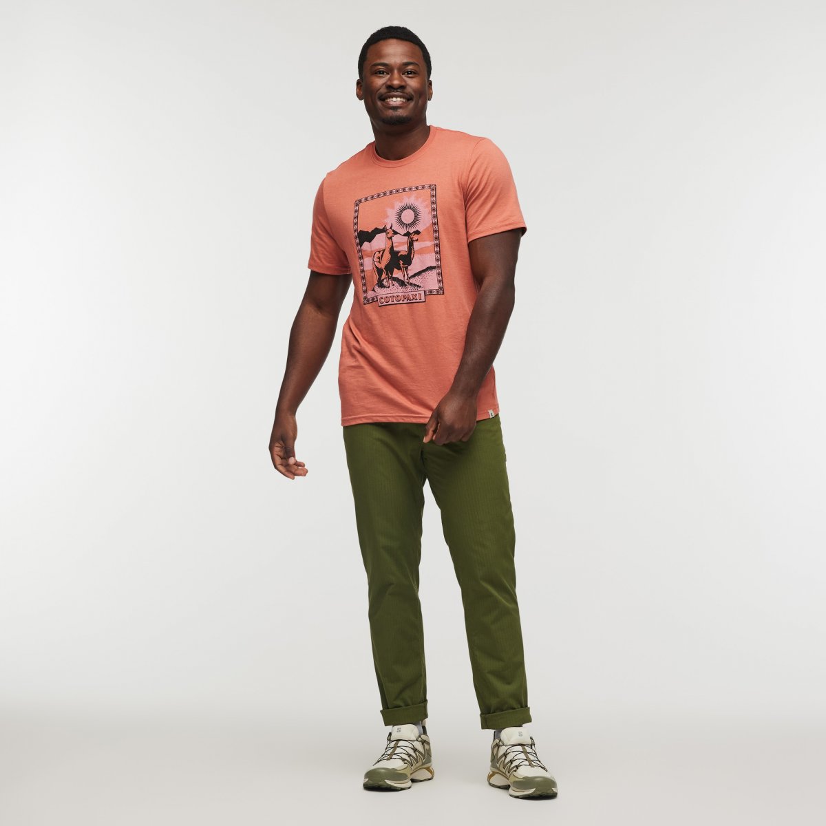 Llama Greetings Organic T-Shirt Man