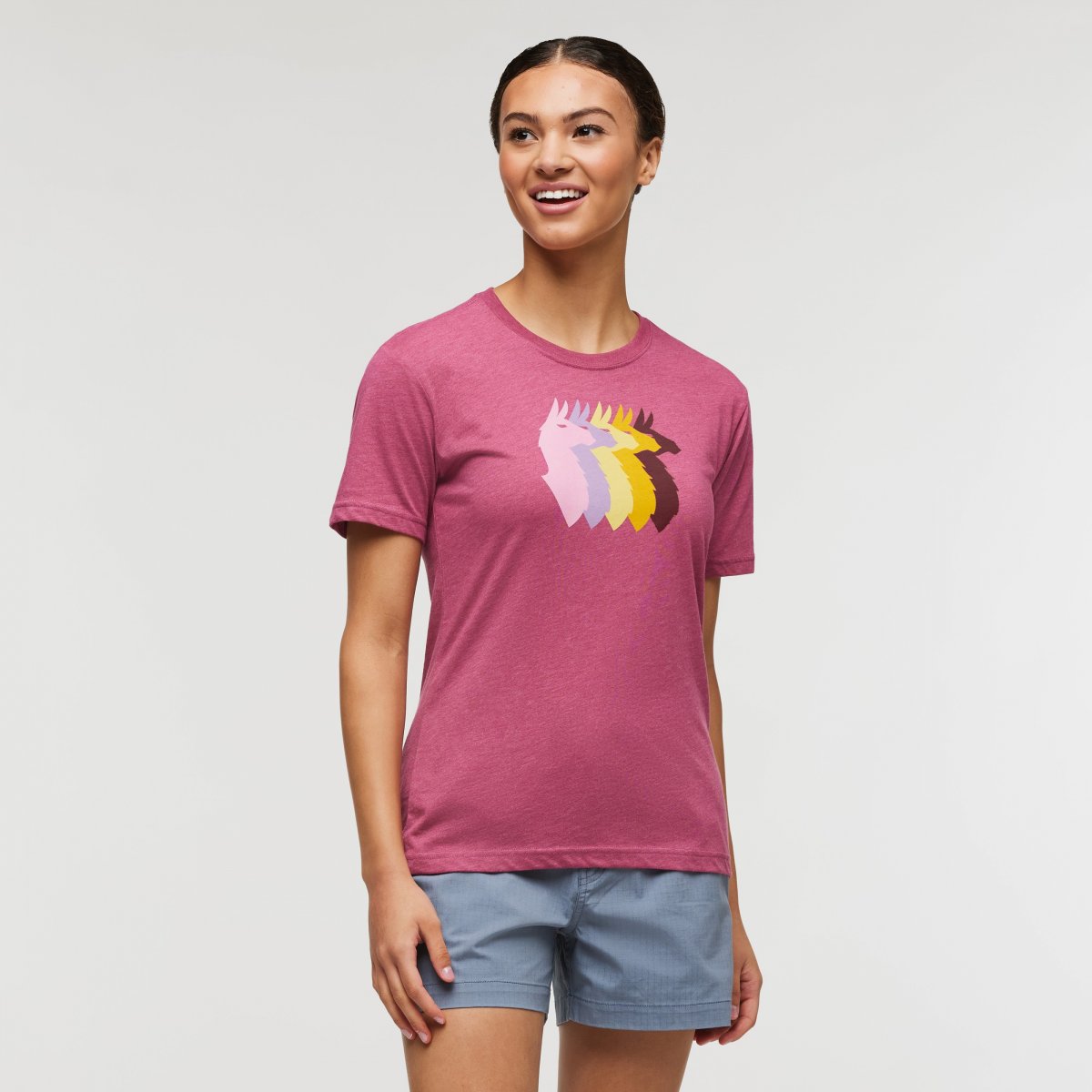 Llama Sequence Organic T-Shirt Woman