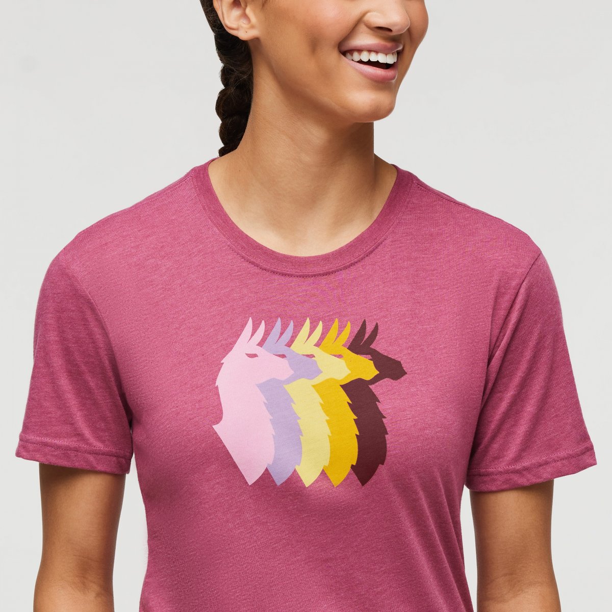 Llama Sequence Organic T-Shirt Woman