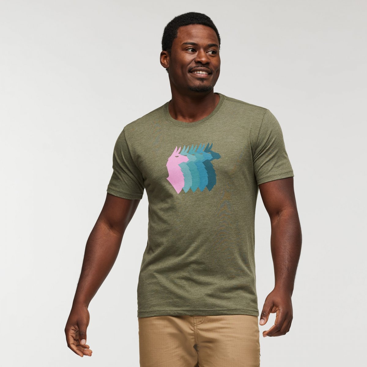 Llama Sequence Organic T-Shirt Man