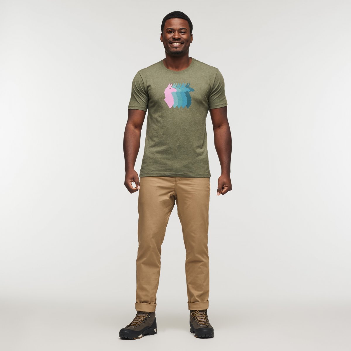 Llama Sequence Organic T-Shirt Man