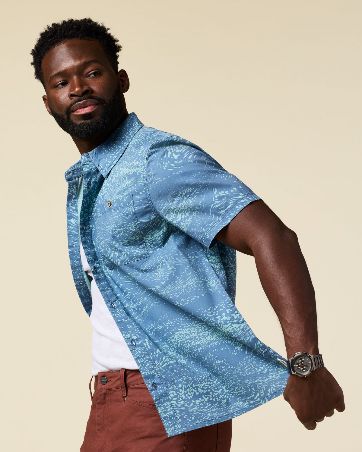 Estival Button Up Shirt Print Man